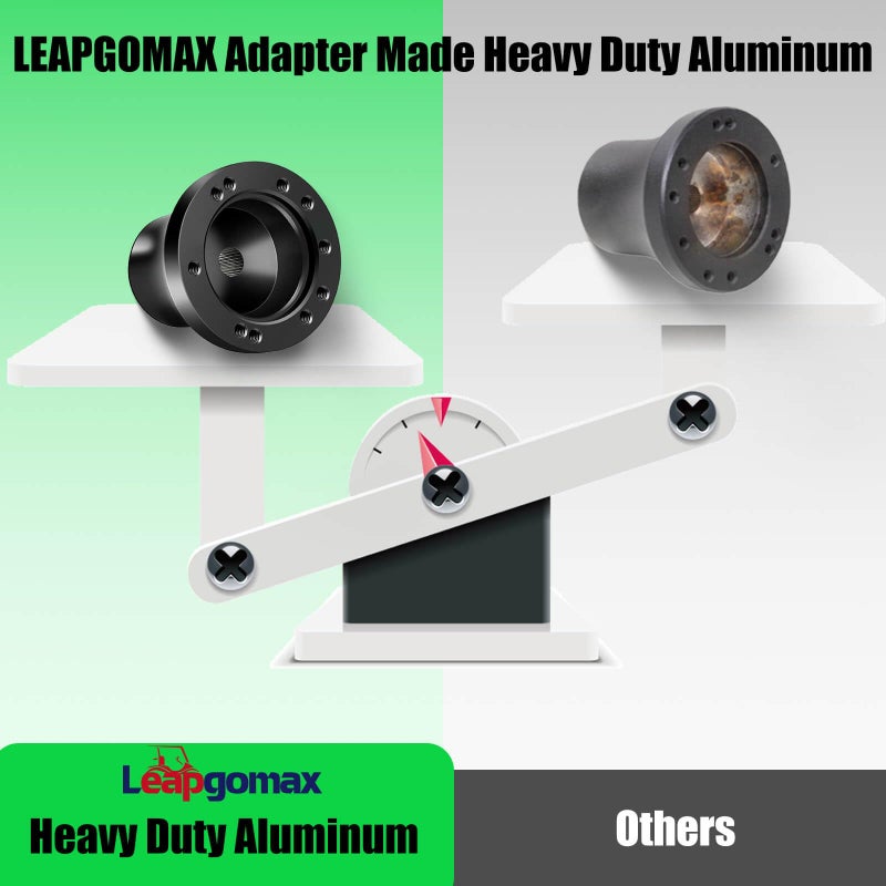 LEAPGOMAX Club Car DS Golf Cart Steering Wheel Adapter for Club Car DS 1984+ Carts Fits 5/6 Hole Golf Cart Steering Wheel Premium Aluminum Easy to Install(Black) - Image 5